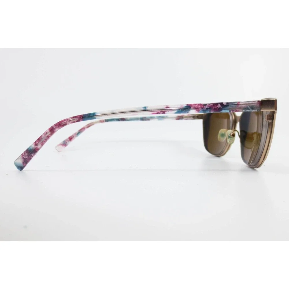 Karen Kane Garden Cress Eyeglasses Brown Floral Cat Eye Frames 53-17-145 35482